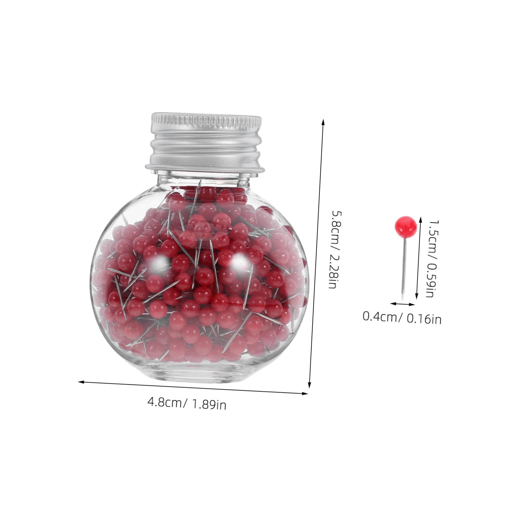 Uonlytech Colored Pearl Head Pins 600pcs Sewing Marker Pins with Storage Bottle Craft and Sewing Tools for Fabric Positioning