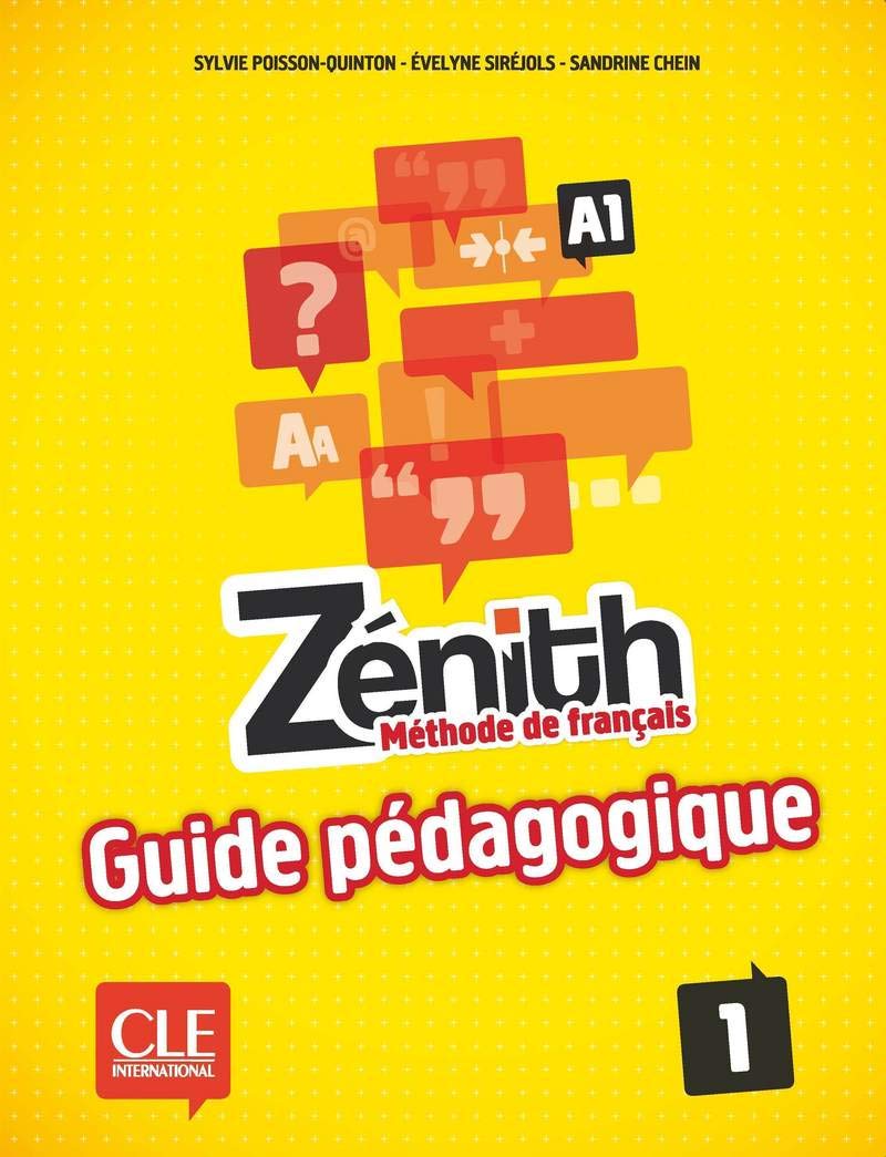 ZENITH 1 - DE FRANCAIS - LIVRE DU PROFESSEUR [Paperback] POISSON-QUINTON,SYLVIE and SIREJOLS,EVELYNE