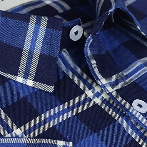 Image of GHPC 100% Cotton Checkered Half Sleeves Regular Fit Formal Shirt for Men