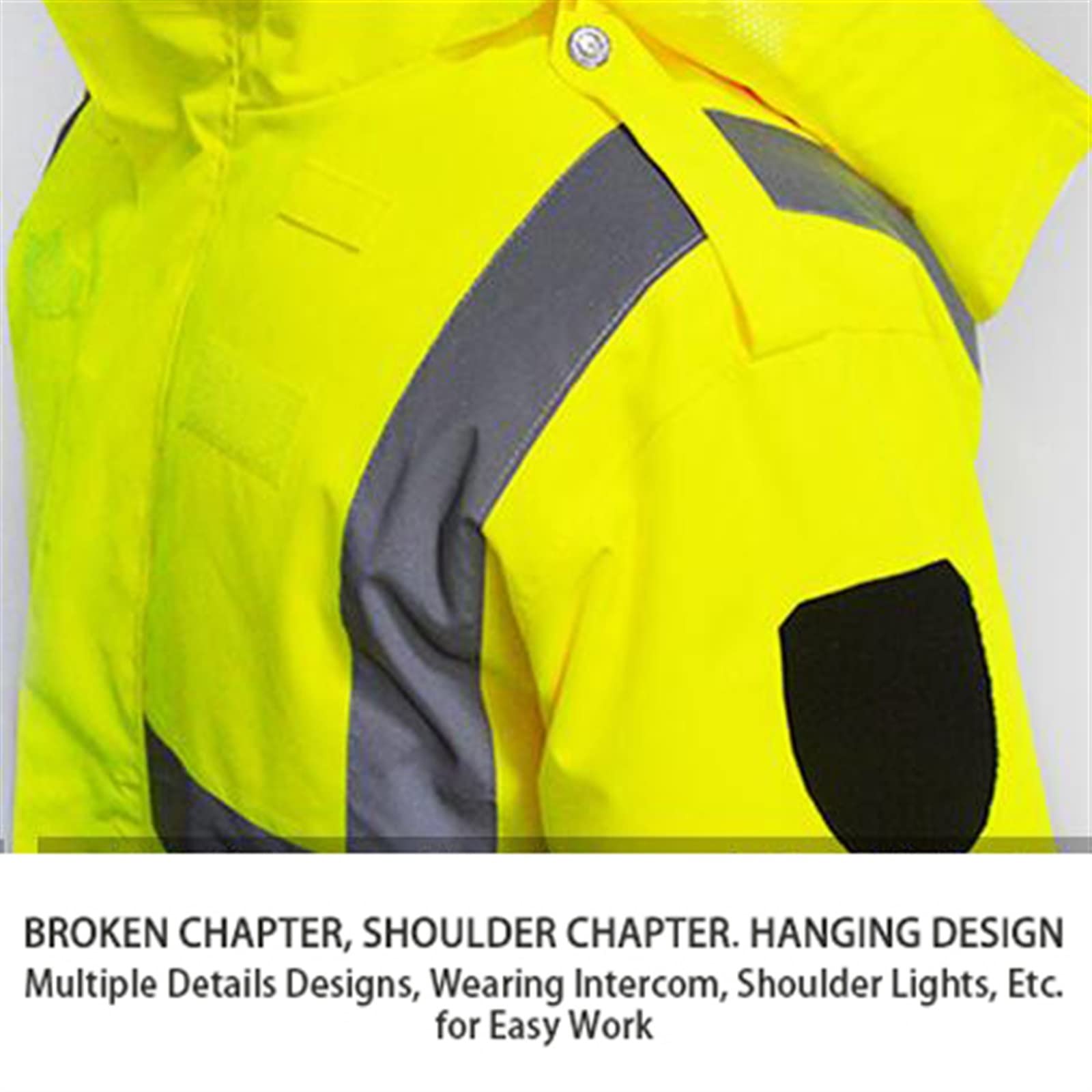 QIULAO Sicherheitsjacke Reflektierend - Wasserdicht Für Outdoor-Arbeit