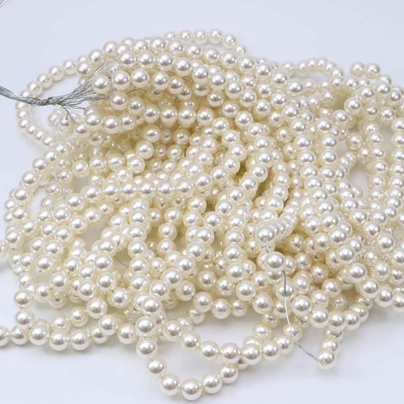 500 g/Beutel 4/6/8/10/12/14/16/18/20 mm Acryl-Abstandsperlen, Imitationsperlen, runde Perlen, lose Perlen für die Schmuckherstellung, weiß, 16 mm x 500 g Beutel