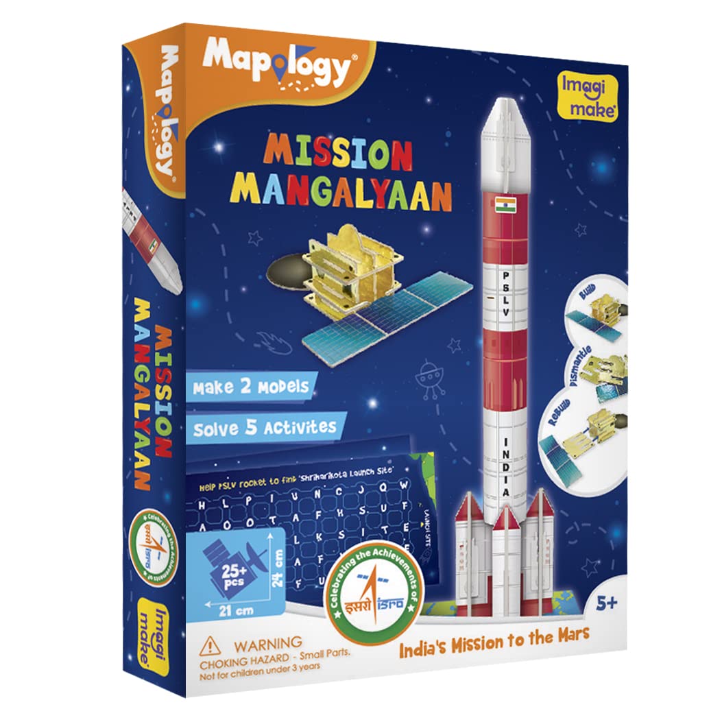 Imagimake Mapology Mangalyaan | Isro Rocket Model & Satellite | Astronaut Toy | Educational Toys for Kids 5+Years | 3D Puz... - Review, Price and Buying Guide