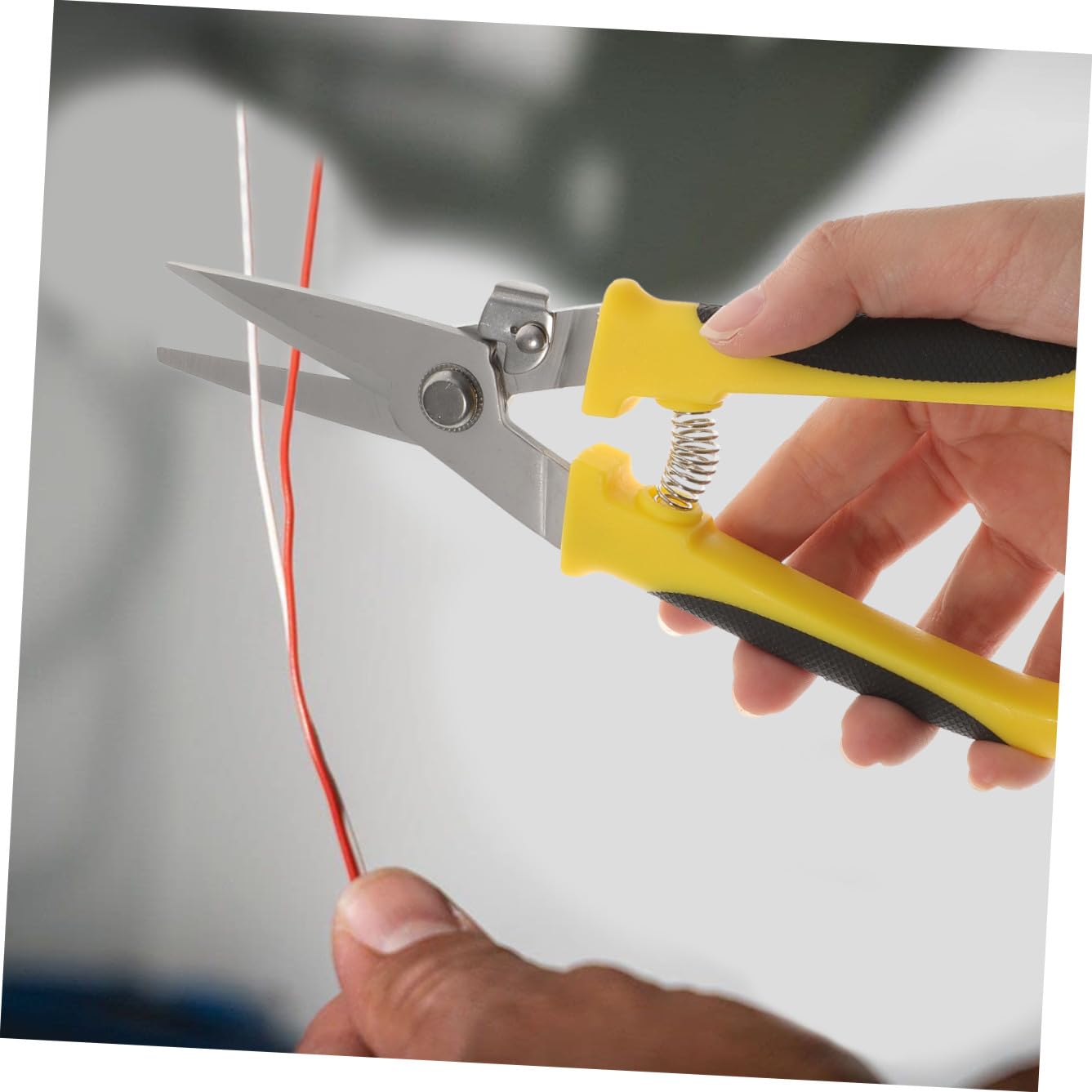 Gatuida Tijeras Cortadoras De Metal Acero Inoxidable 2 Piezas Resorte Automático Herramienta De Corte De Chapa Metálica Para Construcción y Techos Uso Industrial