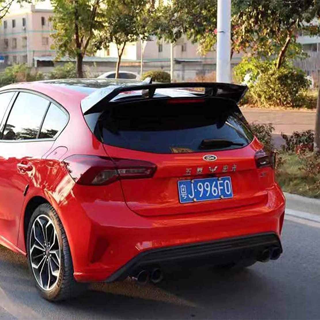 Dla Ford Focus Rs St 2019 2020 2021, ABS Tylny bagażnik Stabilność Tylny Zderzak Tylna Klapa Okno Dachowe Lip Tailfin Dekoracja Modyfikacja Auto