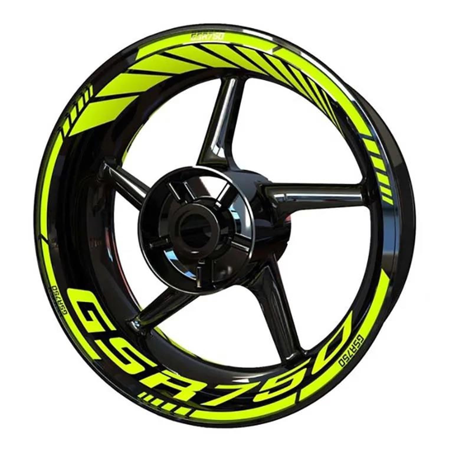 Motorrad-Radnabenaufkleber Reflektierende Aufkleber Für Motorradfelgen Für Suzuki GSR750 GSR 750 Radnabenaufkleber Radaufkleber Felgenrandaufkleber(Farbe 6)