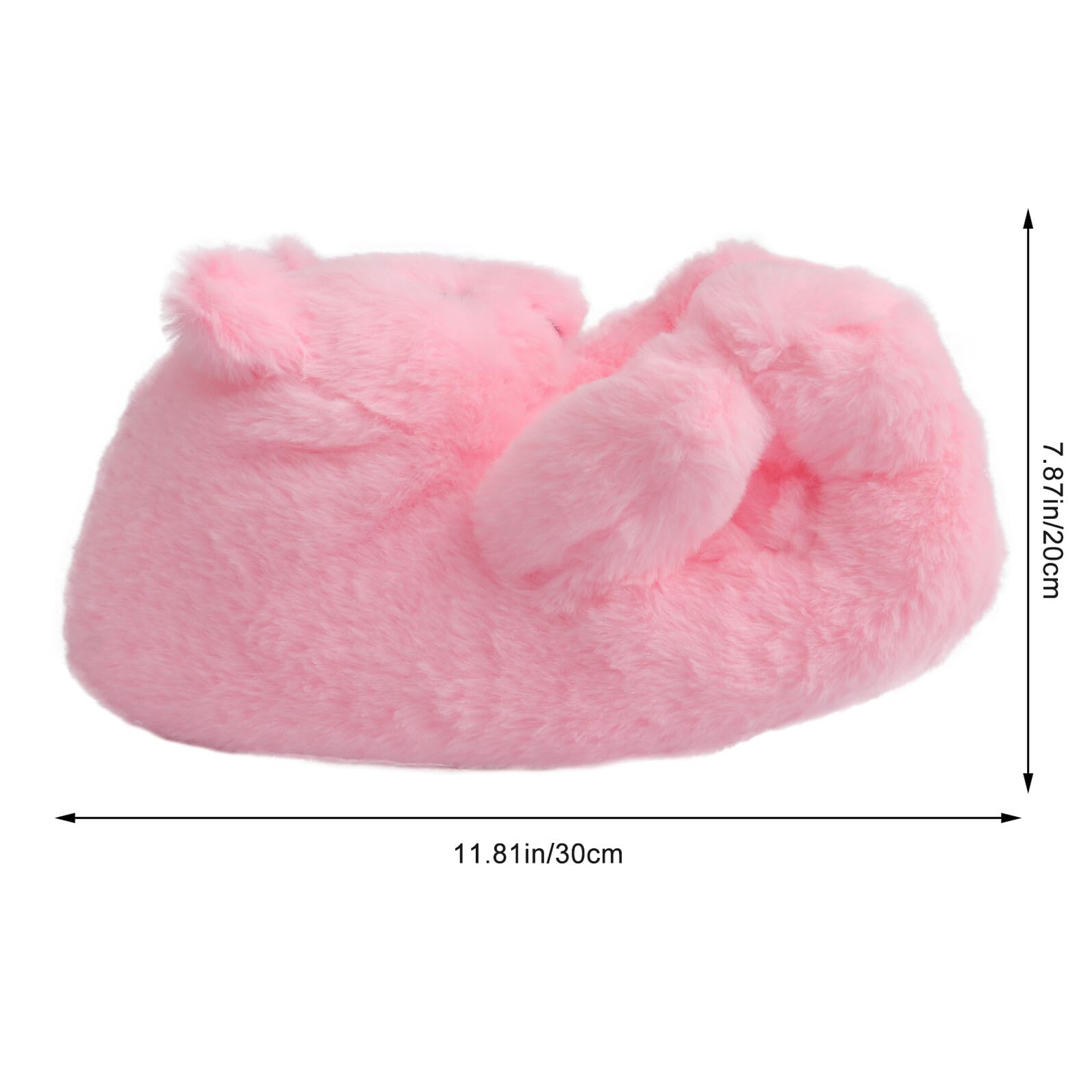 BESPORTBLE Zapatillas de Felpa con Diseño de Peluche Cálidas y Antideslizantes para Mujer Interior Casa Rosa