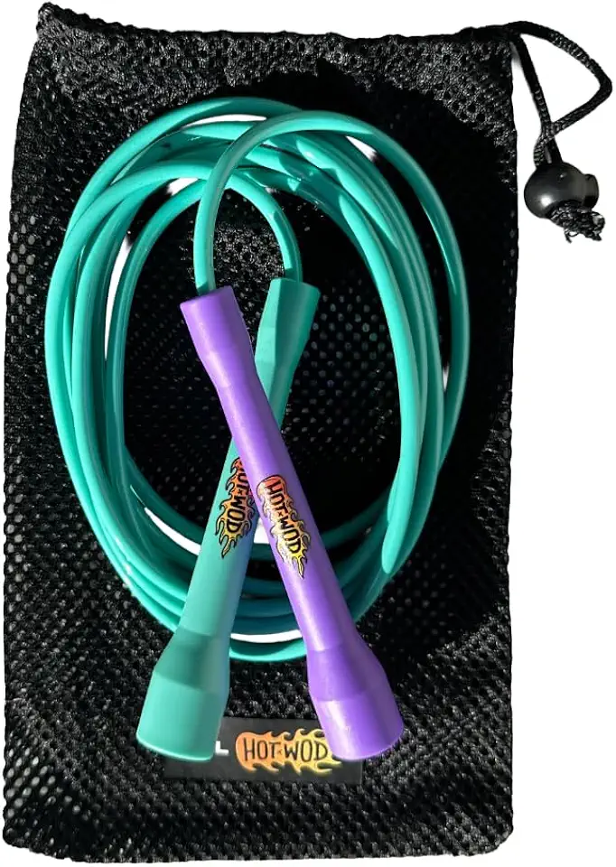 Corda De Pular Profissional Speed Rope Cross Fit Boxe Ajustável Original Fuel Sports HotWOD PVC 5mm Boreal