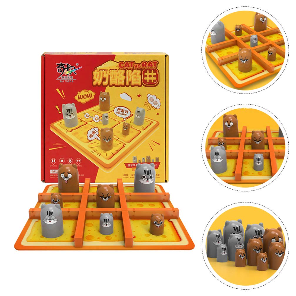 Amazon.com: POPETPOP Cartoon Tic- tac- Toe Board Game- 2 Sets Stacking Cup  Board Game Toy, Creative Table Puzzle Game, Universal Tic- tac- Toe Board  Game for Children Kids, 23CM, Yellow : Toys