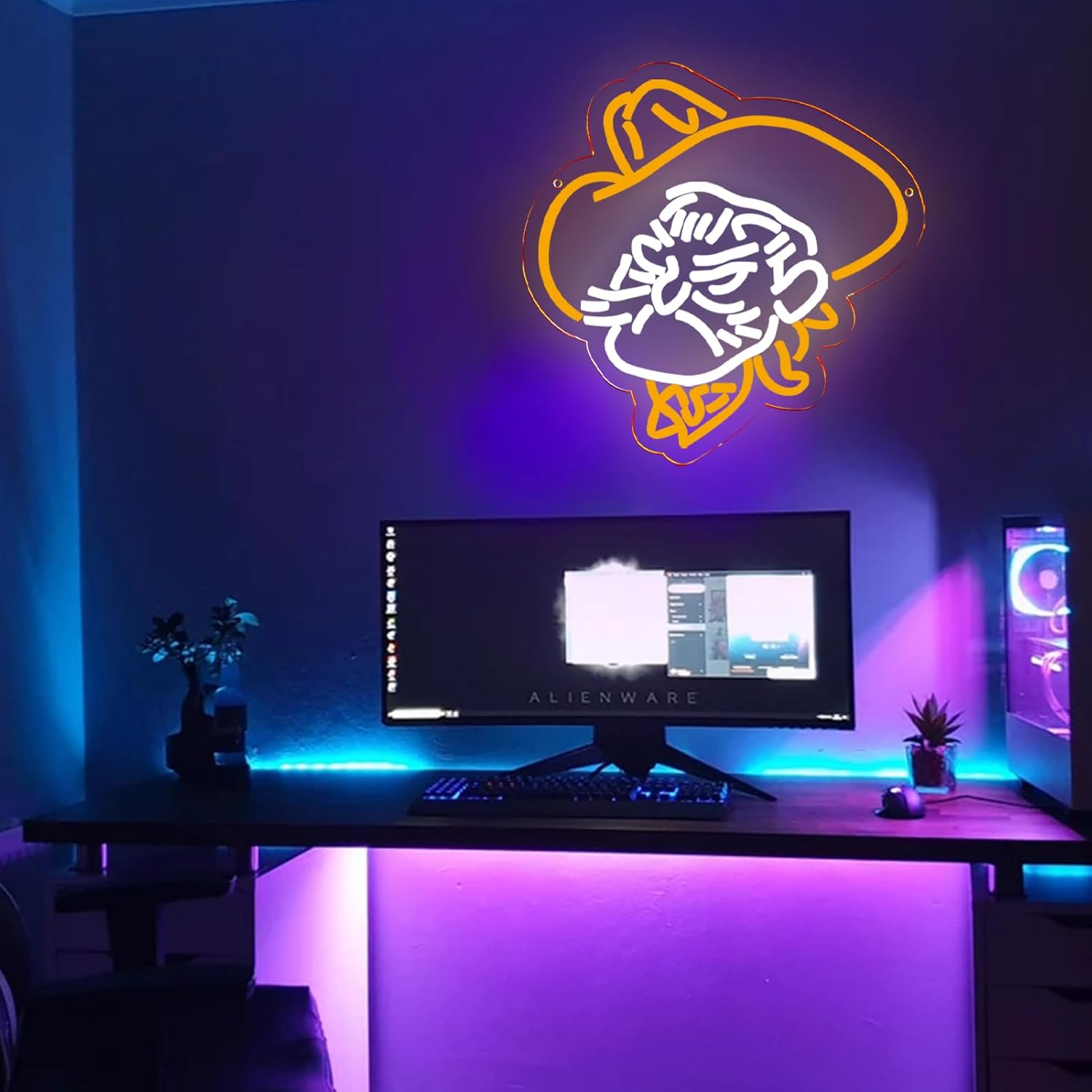 Balanar University Neon Signs for Wall Decor,Dimmable Basketball Team Neon Sign for Bedroom, Bar, Office, Man Cave Best Gifts for Rodeo Enthusiast, Birthday, Christmas12.1 * 12.2inch