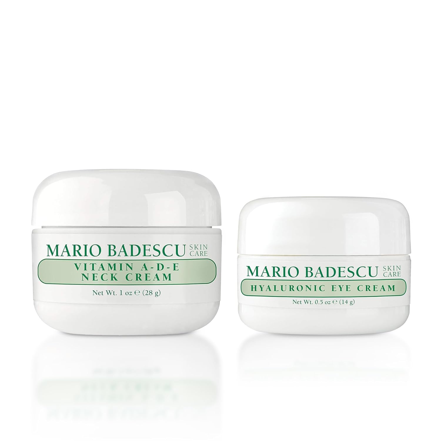 Mario Badescu Vitamin A-D-E Neck Cream & Hyaluronic Eye Cream Bundle – Hydrating Eye Care & Neck Moisturizer Set for Dry, Sensitive Skin, Beauty Essentials for Dark Circles, Puffy Eyes & Wrinkle Care