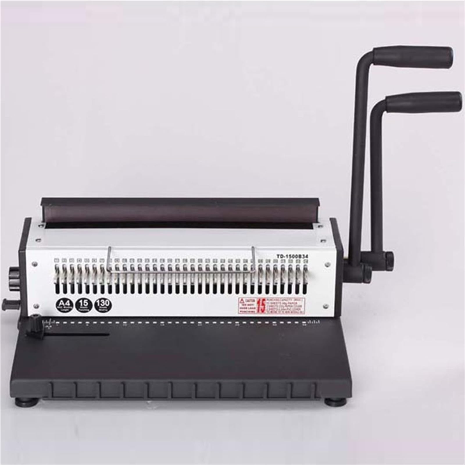 Doppelring-Bindemaschine mit Eisenring, A4-Bindemaschine Vollmessern, Tischkalender-Locher-Bindemaschine,Mühelose Bedienung