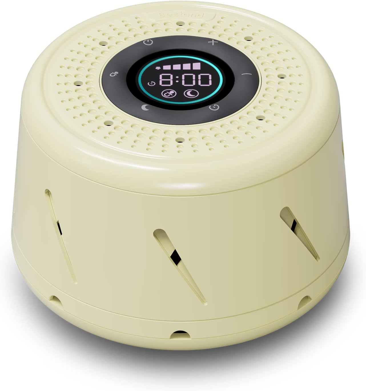 Bestand White Noise Sound Machine, Real Fan Inside for Non-Looping, Bestand Sleep Sound Device with LED Screen Display and Sleep Timer for Office Privacy/Travel/Lighter Sleeper/Baby/Adult (Yellow)