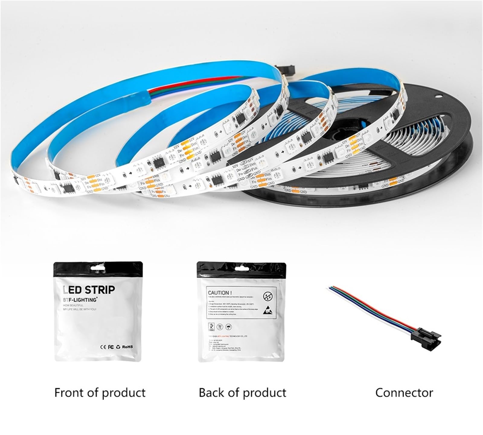 Luces LED WS2815 WS2811 WS2811 Control externo 1 IC Muchos LED RGB tira de luces LED Direccionables DC12V DC24V (5 m 12 V 1 IC to 3 LED, 60 LEDs, IP30)