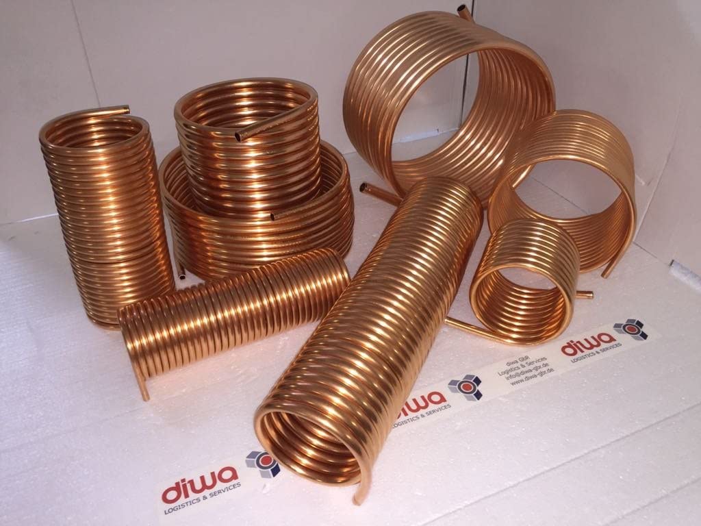 Spirale de tuyau en cuivre souple 12 x 1 mm Longueur 15 m Ø env. 13 cm