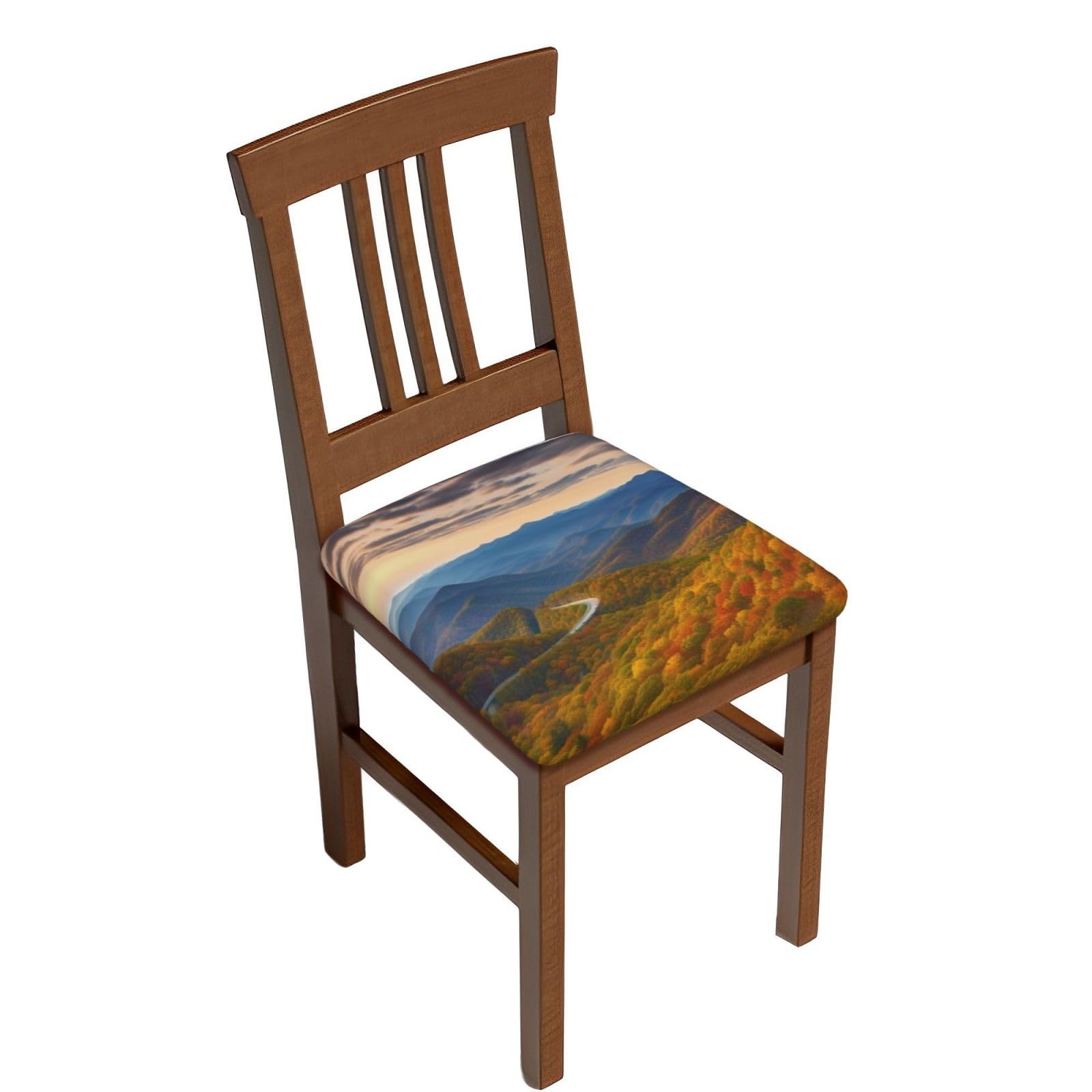 Housses de tabouret lavables en velours bleu avec élastique pour bar | 6 pièces