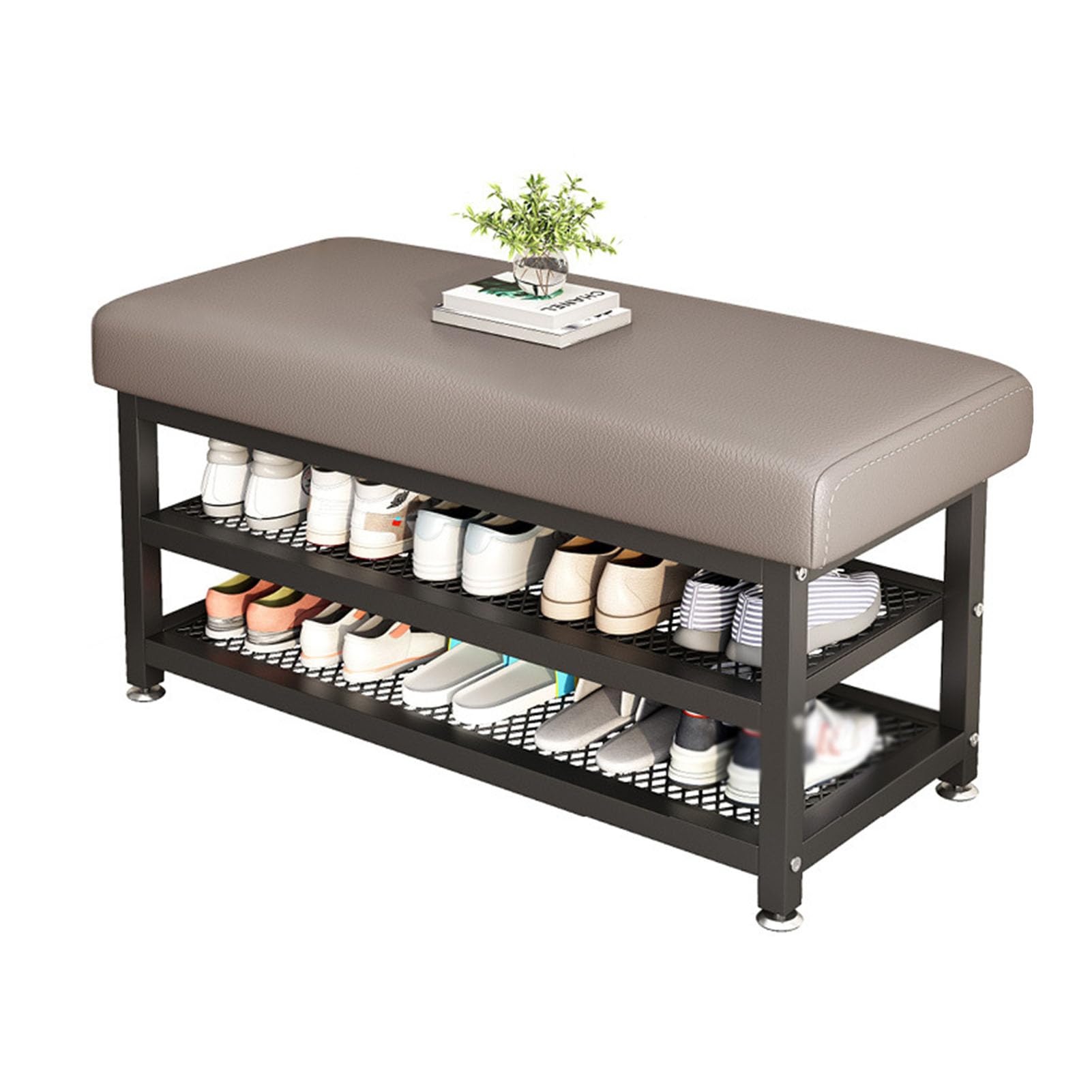 Organiseur d'entrée et étagère pour chambre avec banc de rangement à chaussures