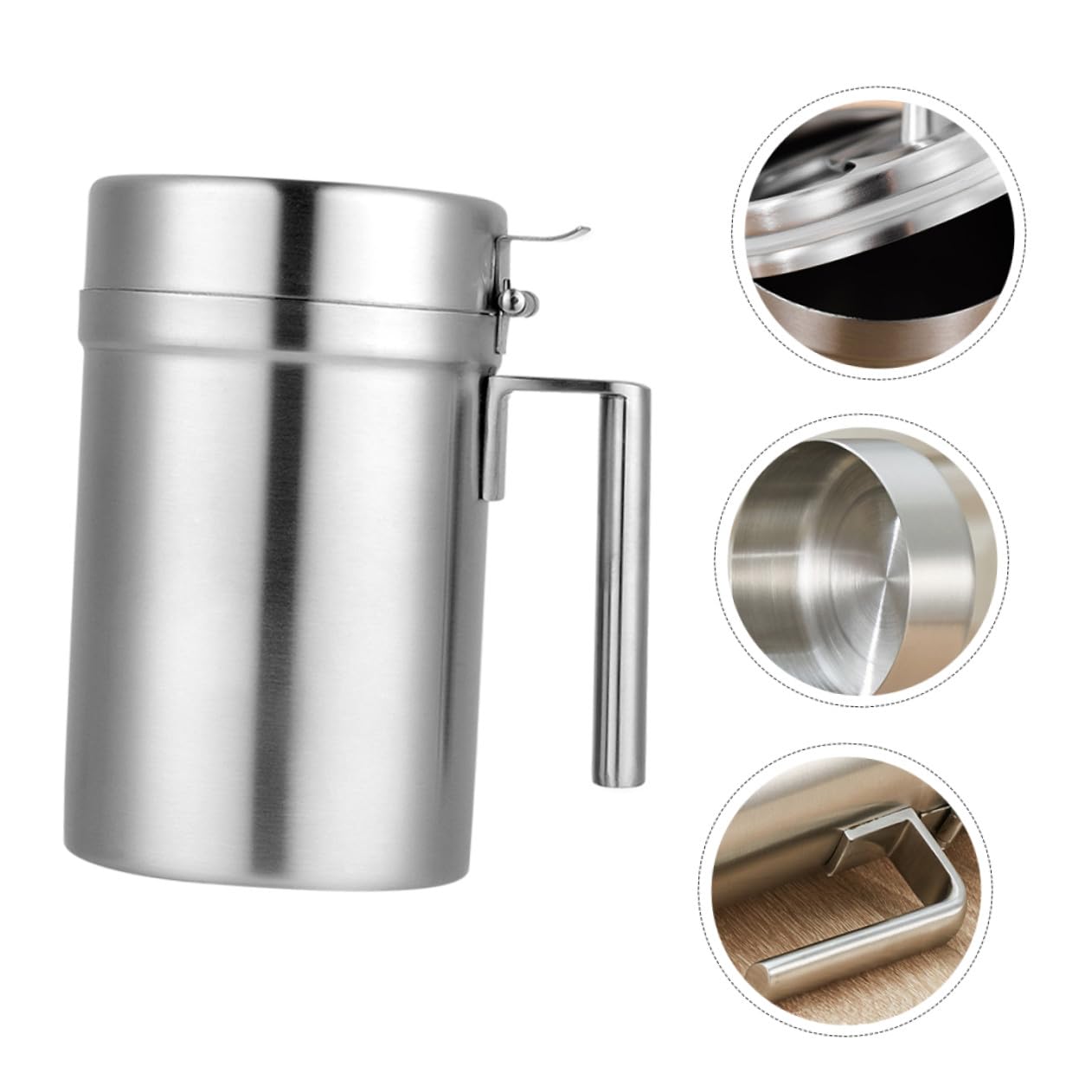 Sosoport Botella Dispensadora de Aceite Acero Inoxidable Aceite Vinagre y Salsa Cocina Diseño Anti-goteo para Uso Mesas y Encimeras