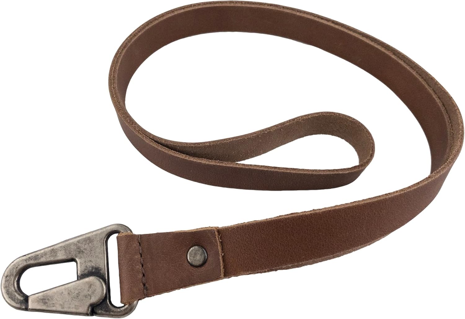 Hide & Drink, Lanyard Keychain for Men and Women, Neck Strap with Hook, ID Holder, Full Grain Leather, Handmade