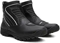Bota Motociclista Couro Impermeavel Proteção Marcha Moto
