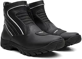 Bota Motociclista Couro Impermeavel Proteção Marcha Moto