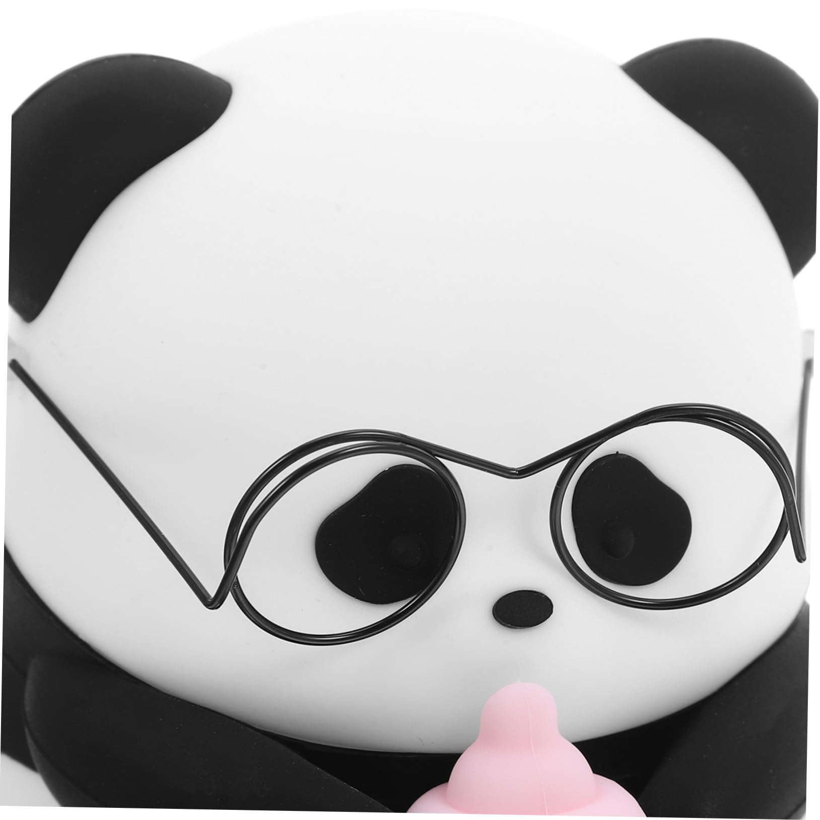 Veemoon Infantil de Silicona con Forma de Panda Sentada Luz Lámpara Portátil Segura para Habitación de Bebés y Dormitorio Lámpara de Noche para Mesita Diseño Divertido y