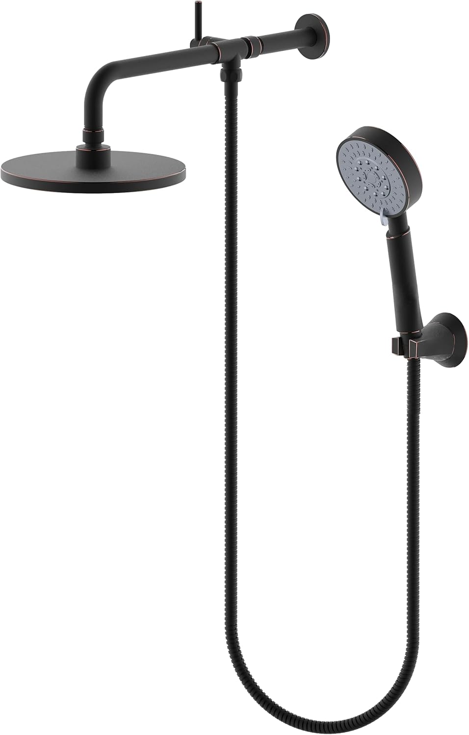 Hand Shower/Shower Head Combo, High Pressure 2 in 1 Shower Head System with Stainless Steel Hose, 3-way Water Diverter, Oil Rubbed Bronze SF-9321-ORB