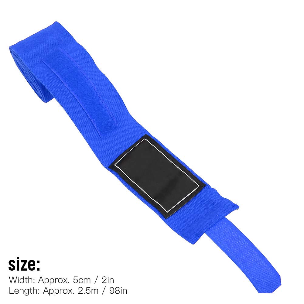 Boxing Cotton Wraps, Boxing Bandages, 2 Pcs 2.5m Breathable Professional for Taekwondo Martial Art Competitions Daily Training Boxing (Blue)