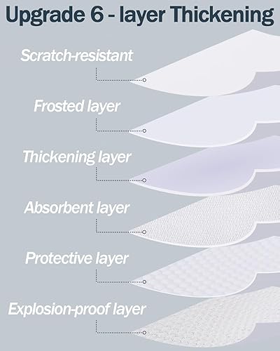 Miniatura 5 de Película de privacidad para ventana de vidrio esmerilado con herramientas de instalación, extraíble, a prueba de espías, adherencia estática,