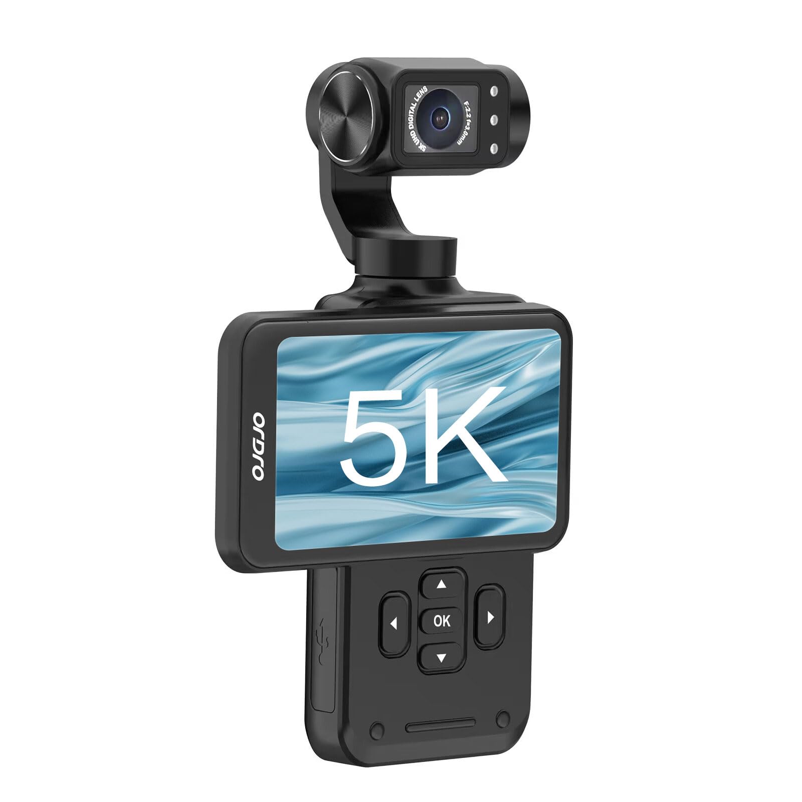 Amazon | Ordro M5 最新型 5K ジンバルカメラ ハンドヘルドビデオ 