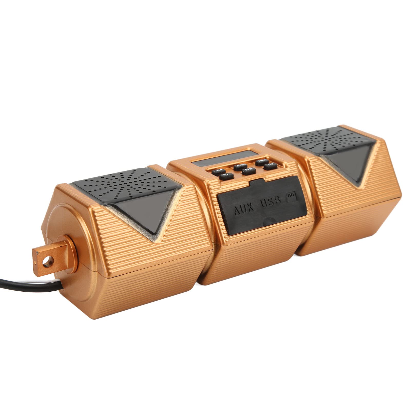 Motocyklowy głośnik stereo do montażu na kierownicy Odtwarzacz muzyczny MP3 - Bezprzewodowe radio FM Bluetooth 5 W System audio wysokiej jakości - Regulowany uchwyt do motocykli z