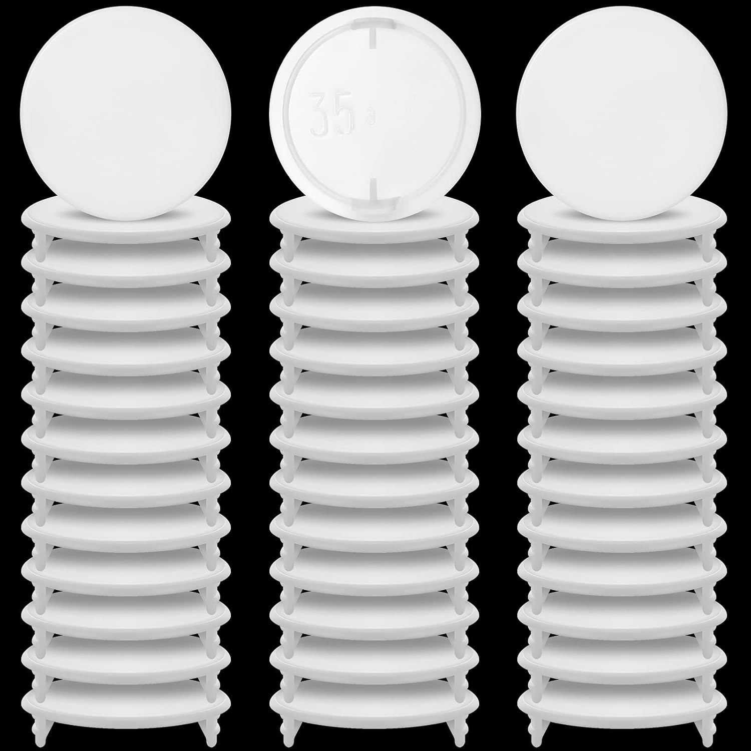 40 Pieces 35 MM Hinge Hole Cover Caps Plastic Hinge Hole Filler Caps