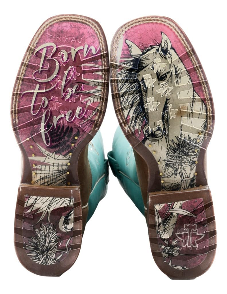 Stetson Western Boots Women Clover Zip 8.5 B Green 12-021-6115-1355 GR