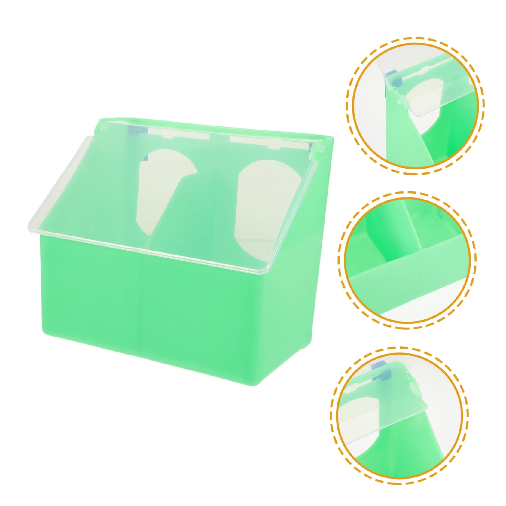 BESPORTBLE 4pezzi Mangiatoia Per Uccelli Gabbia Resistente Alimentatore Multi-grid Per Pappagalli e Cockatiel Facile Da Installare e Risparmio Di Cibo Con Coperchio Accessori Per Uccelli