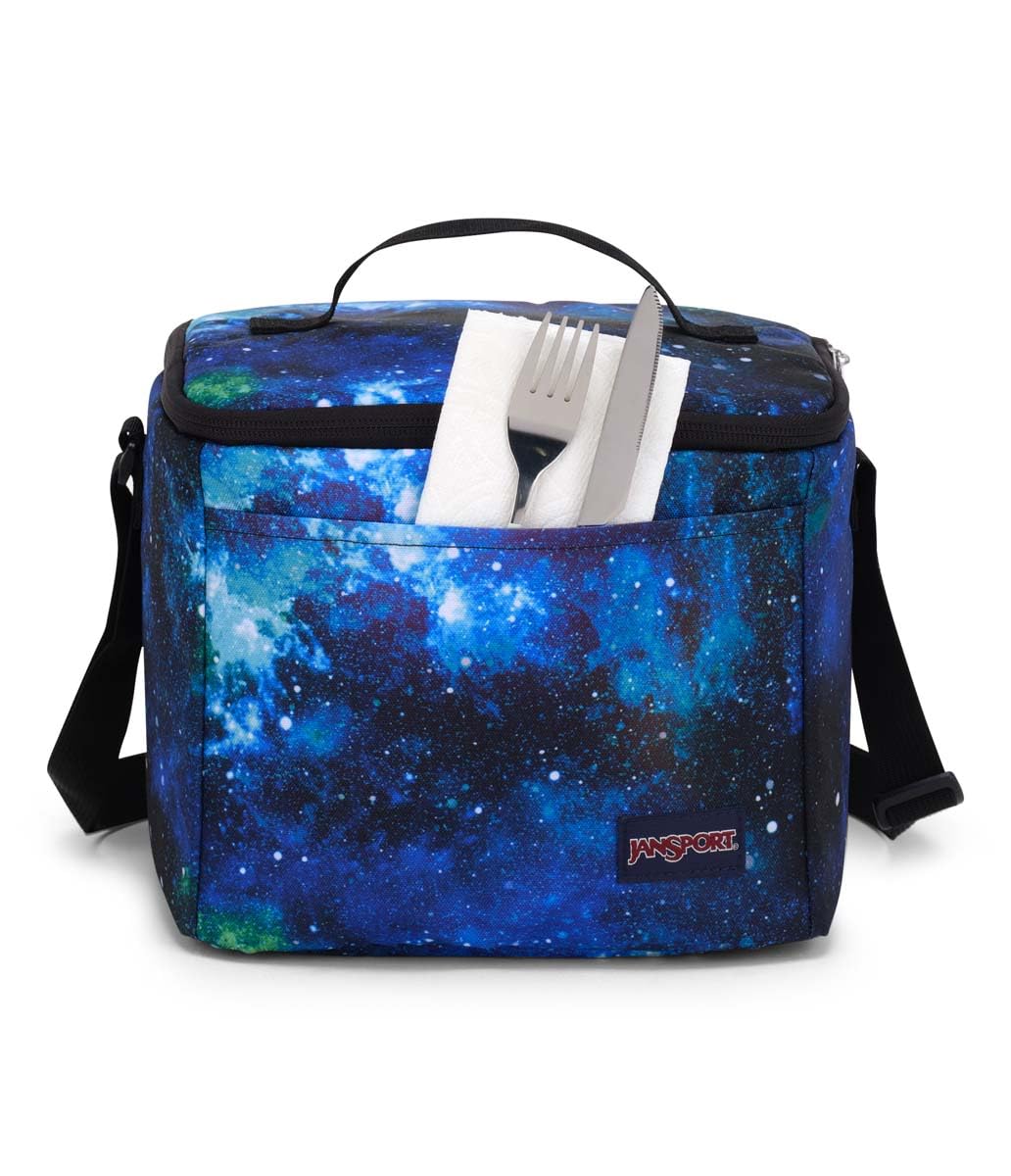 JanSport Super Snack – Insulated Lunch Bag with BPA-Free Liner, Zipper Top Opening, and Adjustable Shoulder Strap, Cyberspace Galaxy: Home & Kitchen