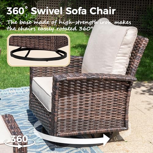 6-Piece-Patio-Furniture-Set-Oversized-Outdoor-Wicker-Sofa-with-Swivel-Chairs-and-Coffee-Table-Sectional-Rattan-Outdoor-Conversation-Set-for-Poolside-Backyard-Deck-Beige 6 Piece Patio Furniture Set Oversized Outdoor Wicker Sofa with Swivel Chairs and Coffee Table Sectional Rattan Outdoor Conversation Set for Poolside Backyard Deck Beige