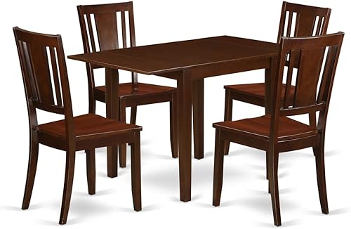 East West Furniture Juego de mesa de comedor, caoba