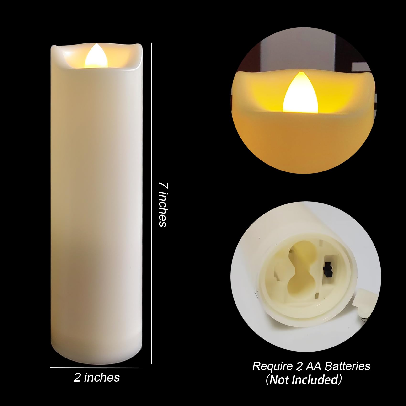 Paquete De 2 Velas Para Exteriores Con Temporizador 3 X 7 P