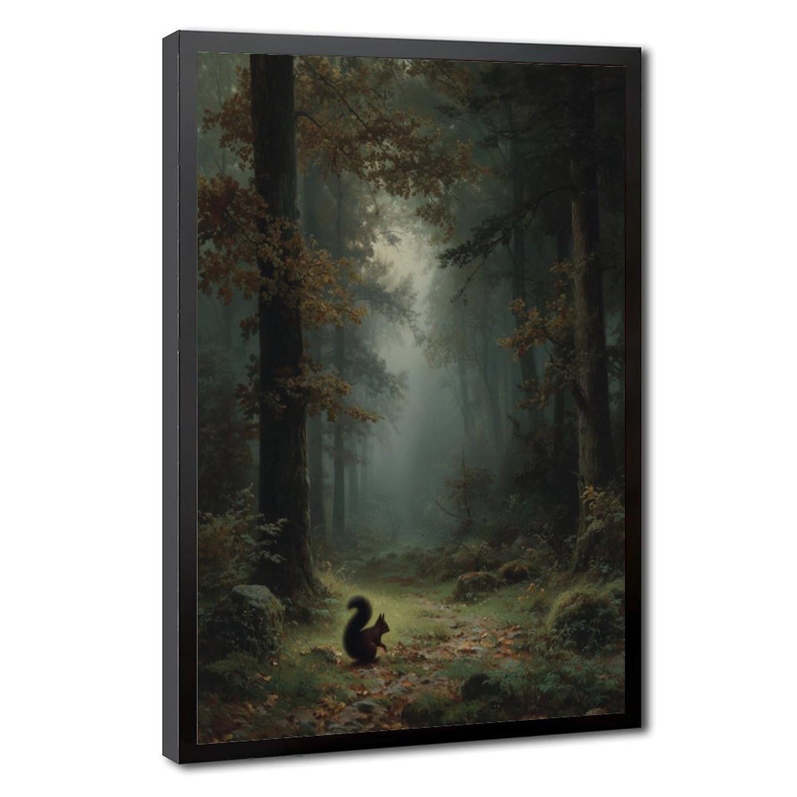 Bareronor Brown Forest Squirrel (2) Canvas Poster Bedroom Decor Landscape Office Room Decor Gift 12" L X 18" W