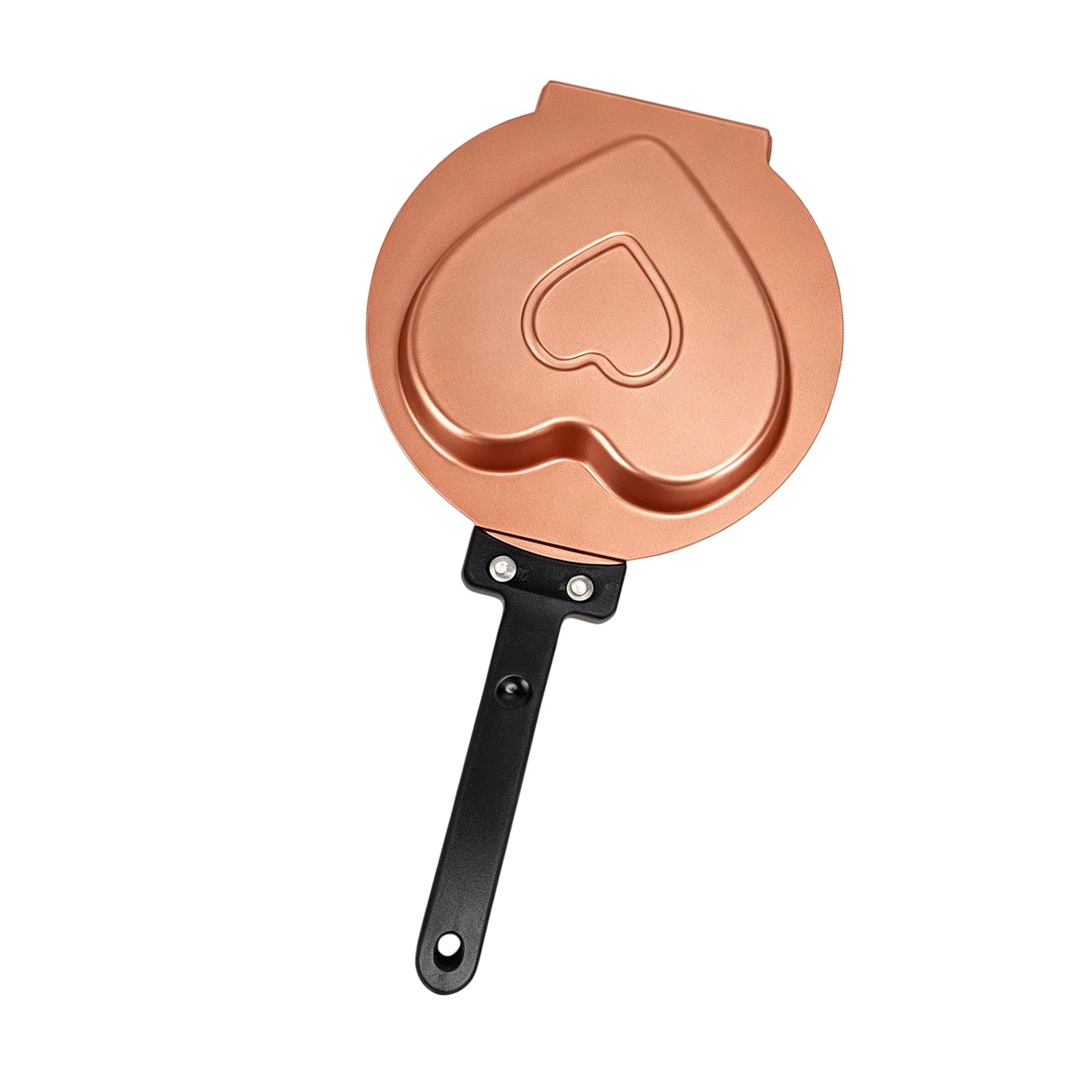 PANGBOER Romantics Heart Design Pancake Maker Nonstick Coating Double Sided Flipping Frying Pan with Handle Cookare Pancake Maker