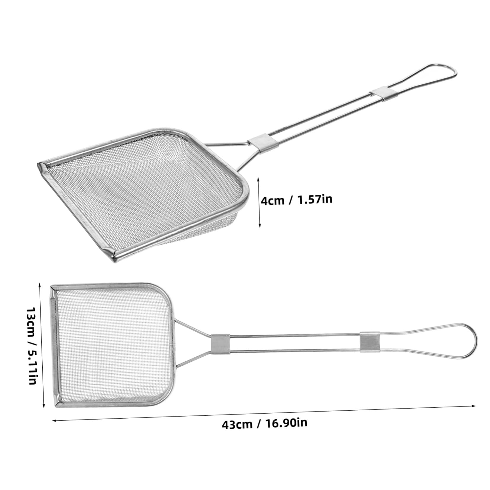 FUNOMOCYA Stainless Steel Fine Mesh Skimmer Spoon Ergonomic Food Strainer for Oil Filtration Grease Separation and Cooking Multi Functional Kitchen Utensil for Frying and Sifting