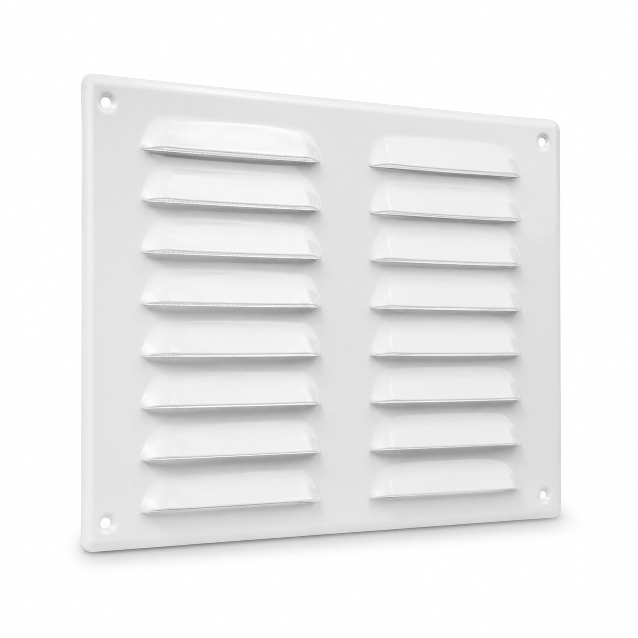 ECOPRO VENT 260 x 190mm White Air Vent Cover – Galvanised Metal Air Vent Covers for Walls, Ceilings with Screen Mesh – Durable Louvre Vent Grille for Home, Office – Wall Vent Cover for Indoor, Outdoor