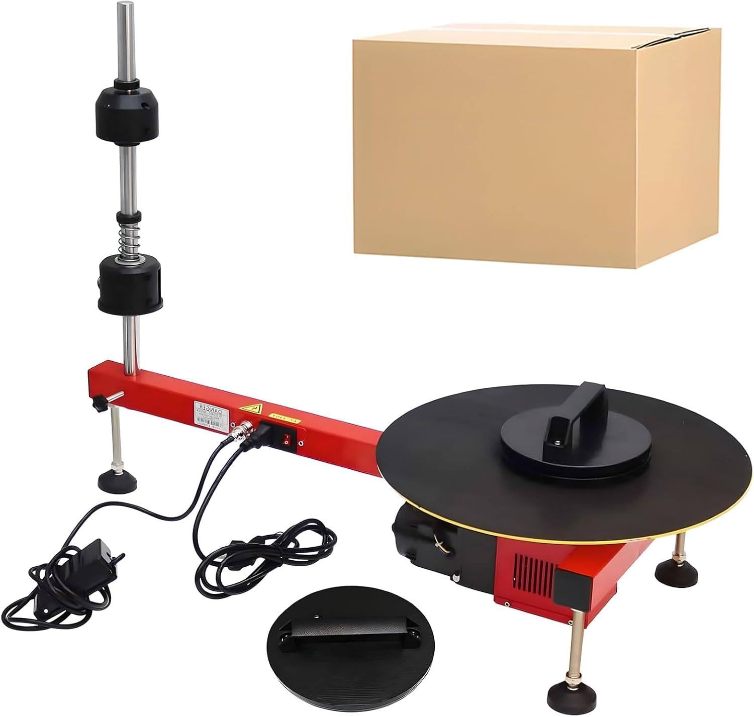 WYBYYDS Electric Film Stretcher Wrapping Machine Film Wrapping Bench Heavy Duty Film Wrapper Table Stretch Film Wrap Dispenser Pallet Packing Machine 83 x 40 x 65 cm