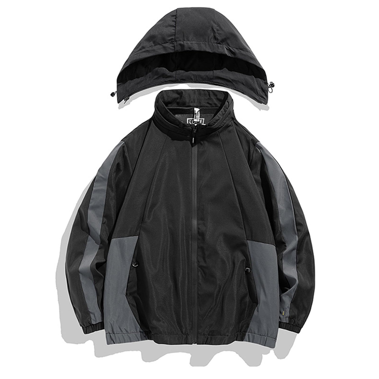 Abbigliamento Impermeabile Uomo Con Cappuccio Giacca Antipioggia Cordoncino Utility Traspirante Poncho Vestiti A Secchezza Rapida Giacca Leggera per Escursioni