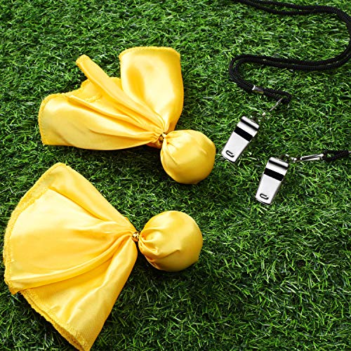 image for Gejoy 4 Pieces Penalty Flag Football Flags Football Referee Flag with 
