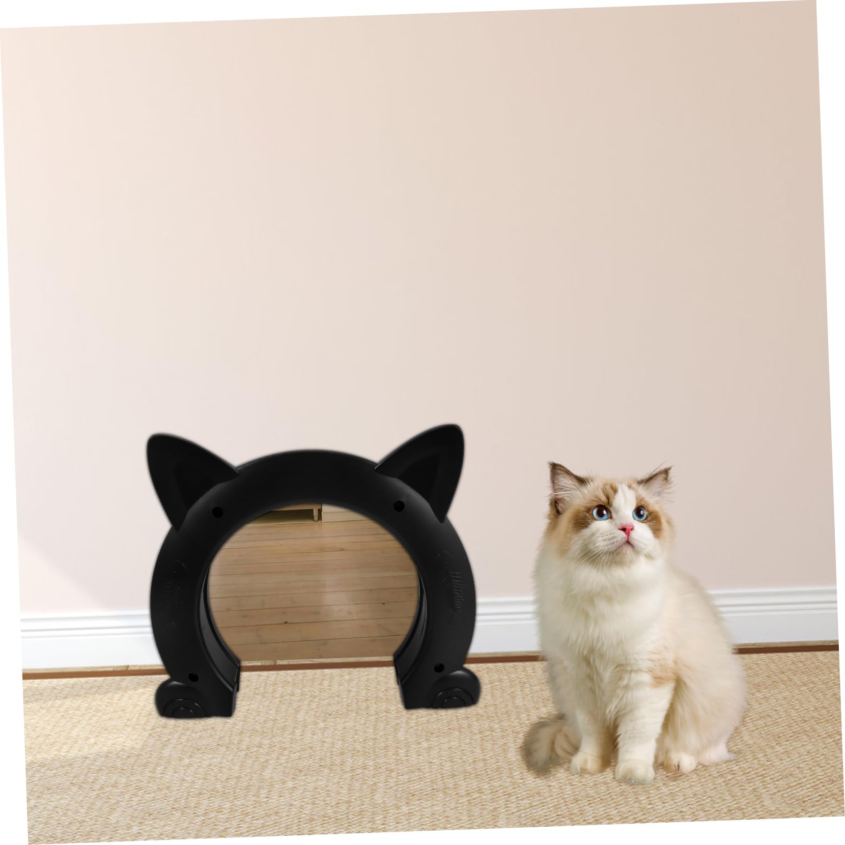TOYANDONA Katzenklappe Haustiertür aus Kunststoff mit Katzenform für Kleine Hunde und Katzen Vielseitig Nutzbar Einfache Installation für Haustier Innentür im Haus