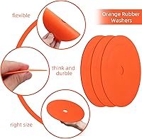 Vista 3 de 6 marcadores de propiedades de perfil bajo, arandelas de goma naranja, marcador de entrada para estacas de encuesta de perfil bajo, marcadores