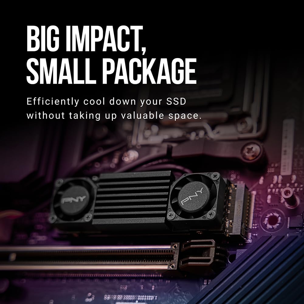 PNY CS3150 1TB M.2 NVMe Internal Solid State Drive (SSD) with Black Heatsink - M280CS3150HS-1TB-RB