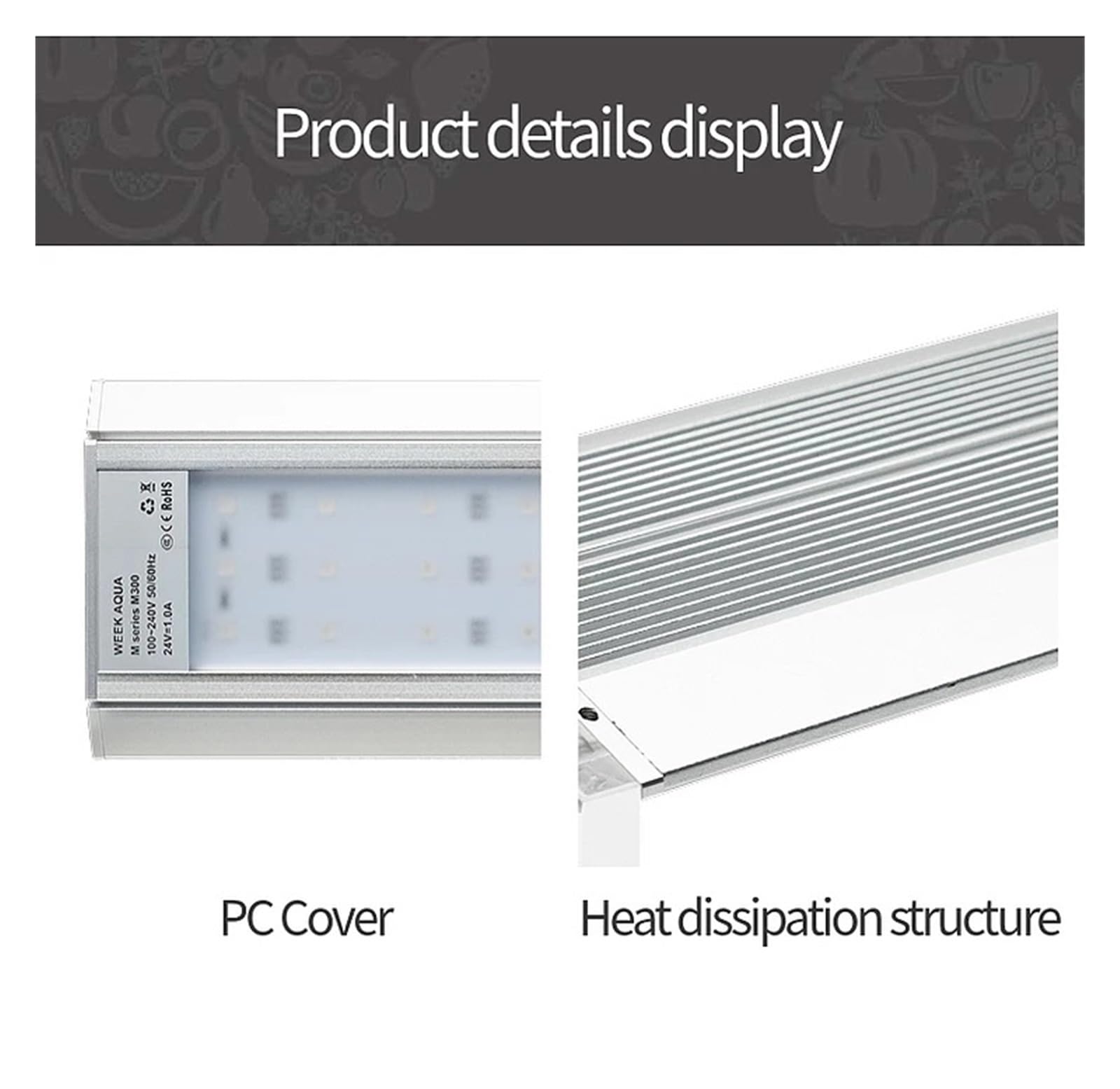 VCHICS Luces LED de arrecife, Luz Led de acuario WRGB for Nano luz con temporizador ciclo tanque soporte for plantas acuáticas(M300 D1 PRO)