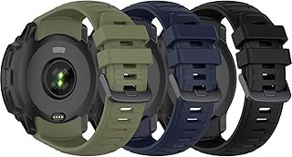 Chofit Watch Bands Compatible with Garmin Instinct 2X for Women&Men Breathable Silicone Replacement Wristbands Adjustable Sport Strap Band for Garmin Instinct 2X Watch Bands (Black&Green&DeepBlue)