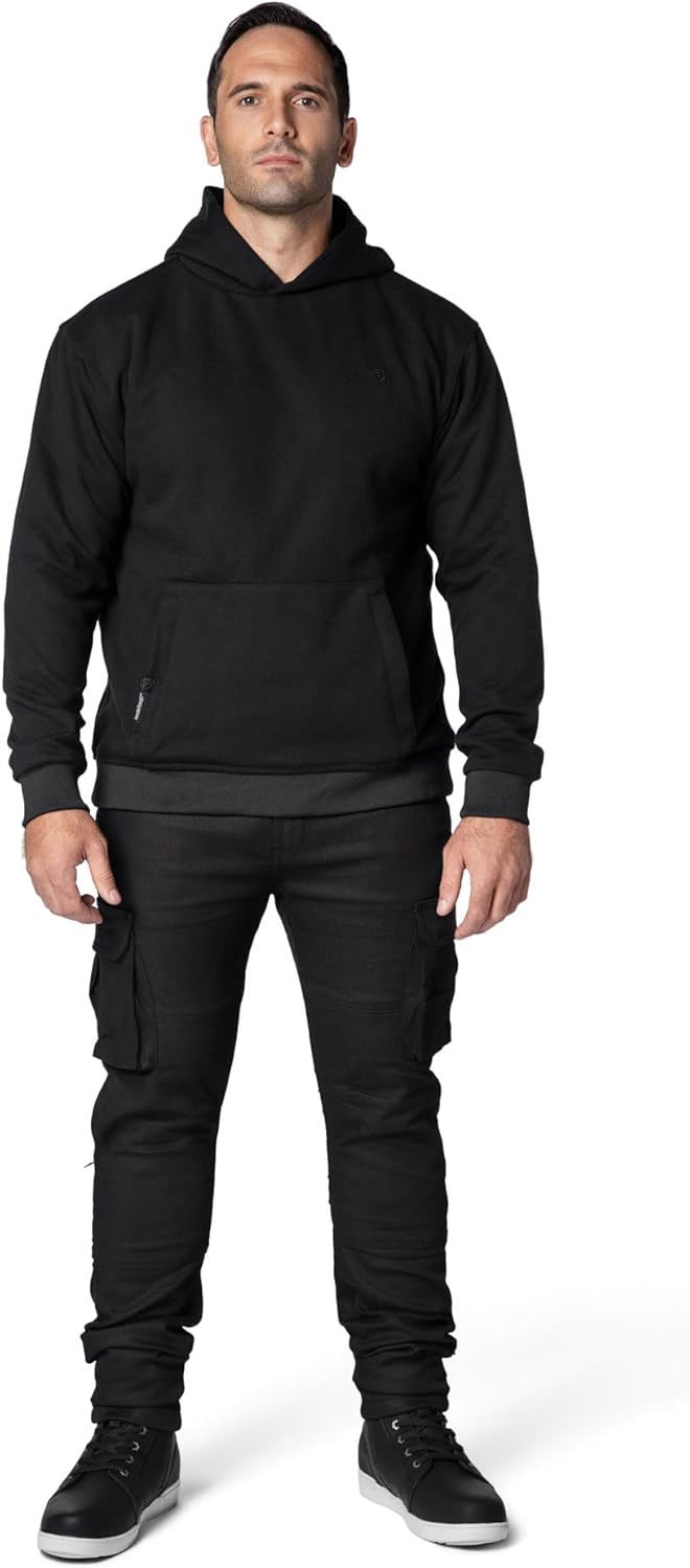 NBT Clothing Body Guard Hoodie 2.0 – Pull de protection pour homme AA Aa Aramid avec armure amovible – Équipement d’équitation toutes saisons